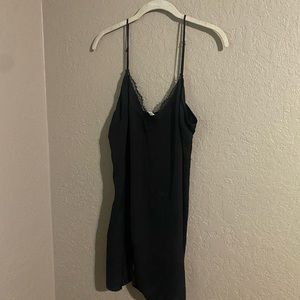 Black slip dress